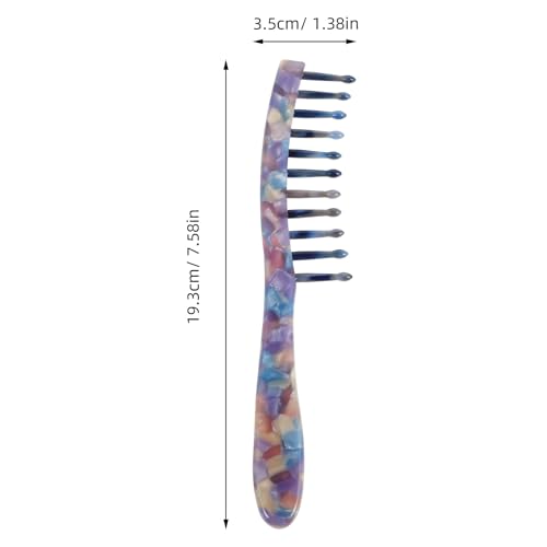 Peine de Dientes Anchos con Mango Diseño Retro Mármol miniatura 4