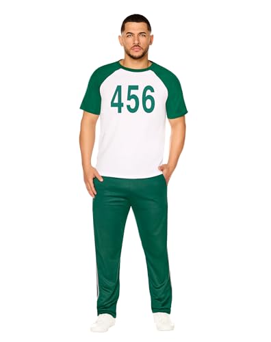 Spirit Halloween Squid Game Adult Player Costume Kit | Officially Licensed | Customizable with Number Stickers | M