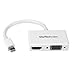 StarTech.com Travel A/V Adapter - 2-in-1 Mini DisplayPort to HDMI or VGA Converter - mDP to HDMI or VGA Adapter w/Compact Portable Design