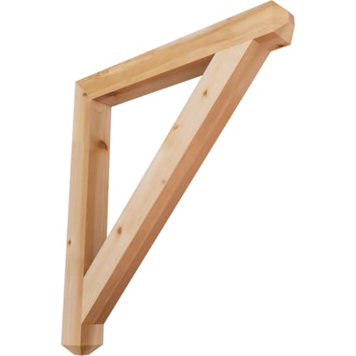 3 1/2"W x 36"D x 40"H Traditional Craftsman Smooth Bracket, Western Red Cedar