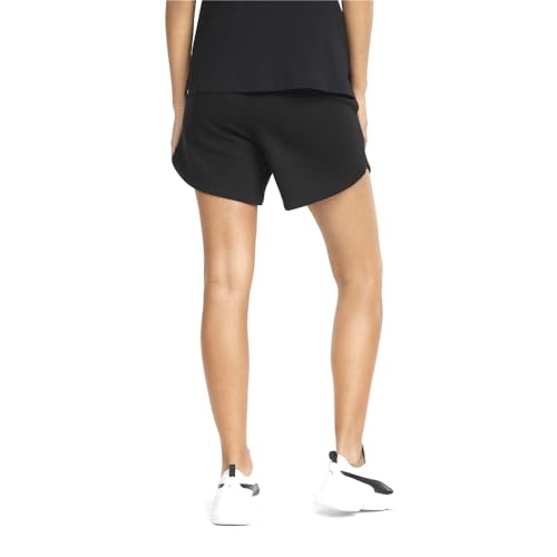 Image of Puma Women's ESS High Waist Shorts | Comfortable Cotton-Blend High Waist Knitted Shorts for Women | Ribbed Waistband | Ideal for Gym, Travel & Everyday Wear
