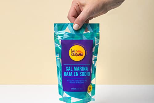 PACK AHORRO!! 2 BOLSAS DOYPACK 200 GR SAL GRUESA DE ATACAMA. BAJA EN SODIO. 100% NATURAL. Rica en potasio con el sabor de siempre. Sal equilibrada. Sal Gourmet