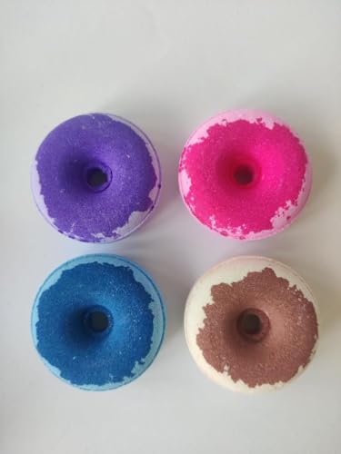Image of Donut Bath Bomb for Fizzing Spa | Bath Bomb for Relaxing Experience | Infused with Essential Oils, Floral Aroma & Moisturizing Care | Soothing Fizzer for Softening & Refreshing - 90 GM