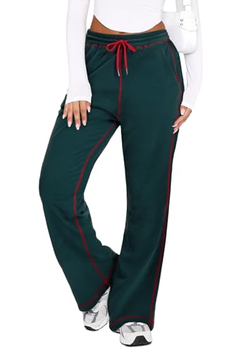 DISCIPBUSH Track Pants Women Sweatpants Soft Jogging Straight Pajama Sweats Wide Leg Sweatpants Women Lounge Pants Joggers