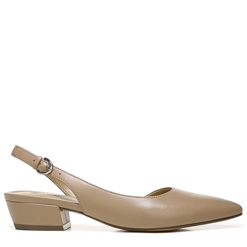 Naturalizer Women's Banks Slingback Pointed Toe Low Heel Pump, Crème Brulee Beige Leather, 10 Narrow by Naturalizer - Image 6