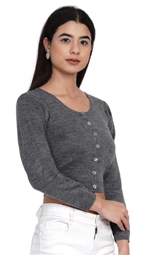 Image of Women's Winter Warm Saree Blouse Full Sleeve