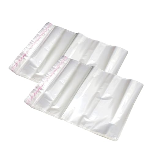 Homoyoyo 100PCS Transparent Self Sealing Clothes Packing Bags Plastic Garment Storage for Shoes Clothes and Accessories Odorless Moisture for Home