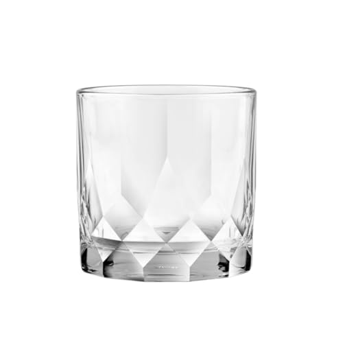 Ocean Connexion Double Rock Whiskey Glass Set, Pack of 6, (350ml, Clear, Glass)
