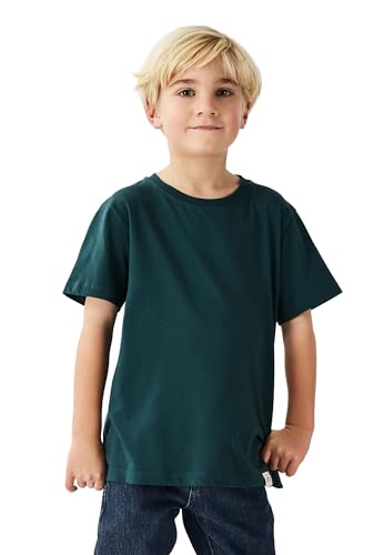 Band of Rascals Kinder Kurzarm T-Shirt Basic aus Bio-Baumwolle, Racing-Green, Gr. 134