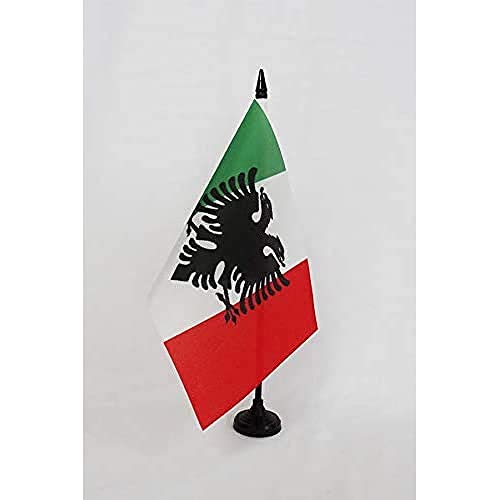 Bandiera Albania 90x150cm - Tessuto Poliestere Con 4 Occhielli, Interno/Esterno