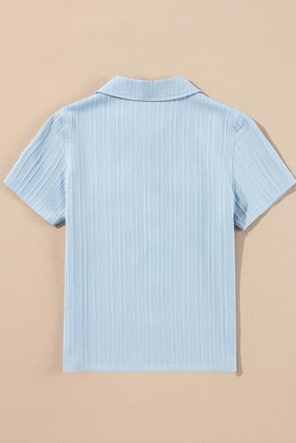 blibean Boys Button-Down Uniform Shirts Semi Formal Dress Tops with Chest Pockets2