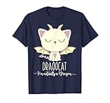 Dragon Cat Shirt Cute Kitten Lover Tee Japanese Monster Gift