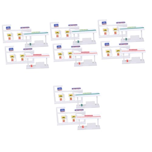 DRESSOOS 4 Juegos De Juguetes para Estacionamiento Infantil, Modelo De Estación De Tráfico, Juguete para Niños, Modelo De Mesa De Arena, Modelos De Estación, Parada De Autobús.