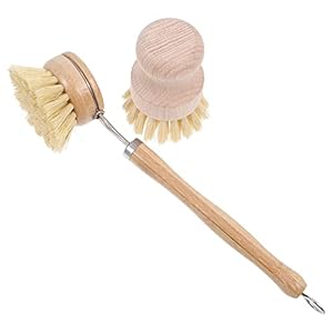 EXCEART 2 Stuks Hout Handvat Schotel Borstel Met Wastafel Borstels Houten Schotel Borstel Voor Wassen En Schoonmaken