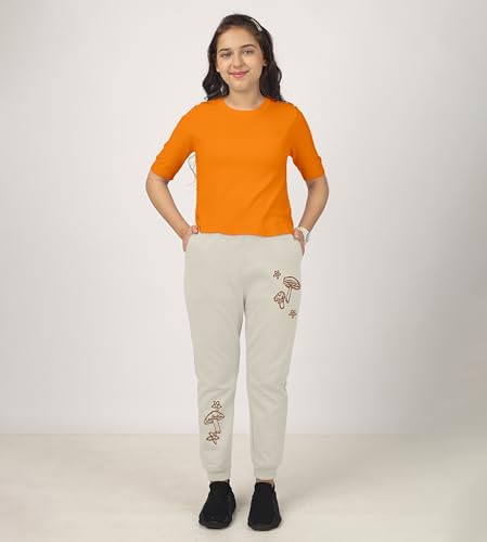 Image of KYDA KIDS Girl's Regular Cotton Joggers for Casual Wear, Jogging, Exercise& Walking (Pack of 1)