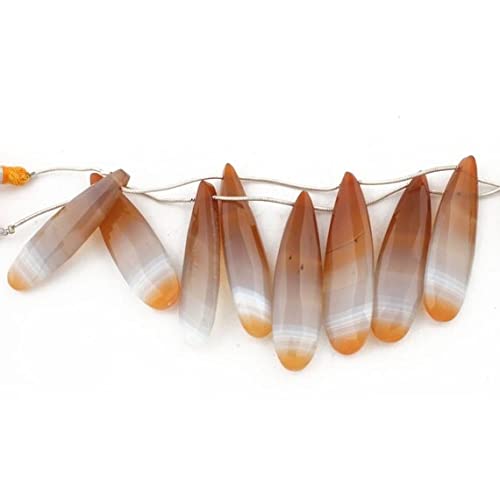 Chalcédoine orange en fil de 9 pouces pour sublimer vos looks d'été