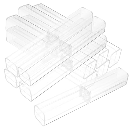 Boîte transparente pour stylos par 50 pièces - Étui de rangement plastique rigide léger