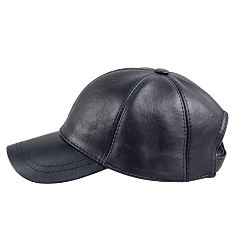Image of Genuine Leather Unisex Baseball Cap
