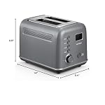 BUYDEEM DT730 2-Slice Motorized Toaster, 9 Shade Settings, Ink Gray - Image 3