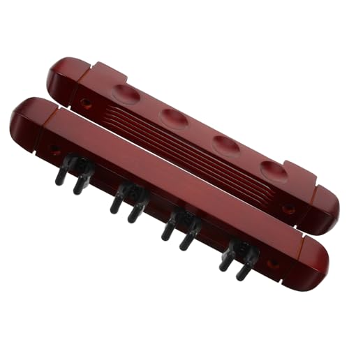 DECHOUS 1Set Wall Mounted Billiard Rack Slot Wooden Holder for Pool Table Accessories Storage Display Stand for Billiard Lovers Great Friends Family
