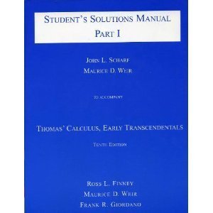 Student's Solutions Manual: To accompany Thomas... 0201662116 Book Cover