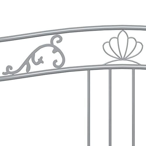 vidaXL Ausziehsofa Bettgestell Ausziehbett Sofabett Tagesbett Schlafsofa Gästebett Bett Metallbett Bettsofa Sofa Couch Grau Metall 90x200cm – Bild 7