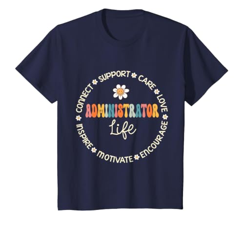 Administrator Life Appreciation Week Back to School T-Shirt, Youth, Navy Blue, 3T