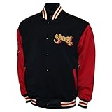 Men's Ghost Varsity Fleece Jacket Varsity Jacket Small Black