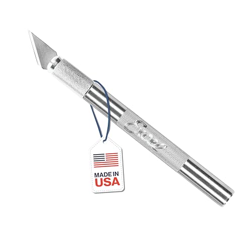 Excel Blades K2 Medium Duty Hobby Knife Set – 3 Pack Precision Craft Knives with #24 Blades for Carving & Crafting – Lightweight Aluminum Handle – Made in the USA