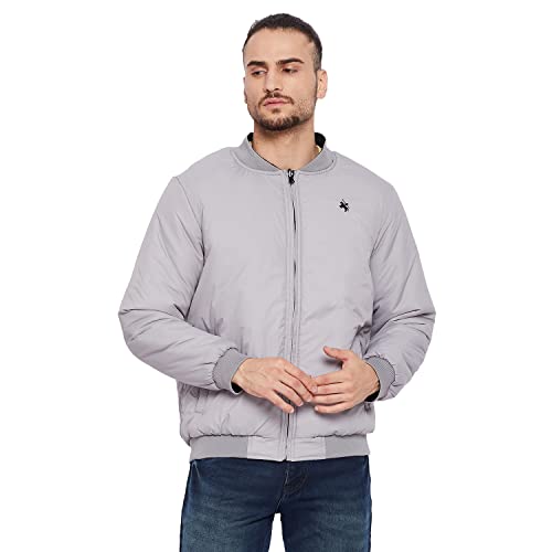 Image of Cantabil Grey Winter Wear Reversible Jacket Full Sleeve for Men l Jacket for Men l Winter Wear Jacket for Men (MJKT00054-GREY)