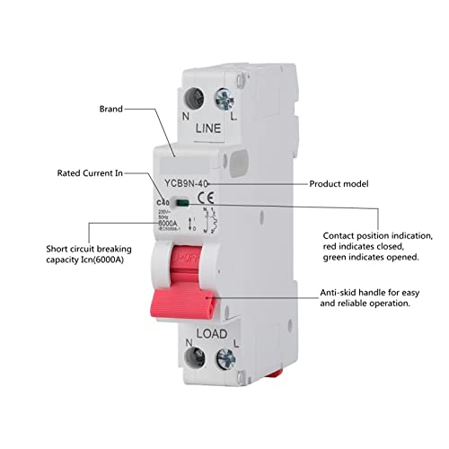 Disjoncteur miniature YCB9N-40 DPN 6000A pour protection circuit électrique