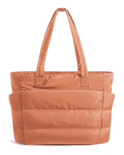 Image of BAGSMART Tote Bag for Women, Lightweight Puffy Tote Bag with Compartments Shoulder Bag Handbag for Travel, Work, Gym | Lightweight