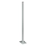 38mm Durchmesser HB Digital Standfuß (Balkonständer) aus Stahl 100cm 1m Länge und 38mm Breite für SAT-Anlagen Sat Spiegel Schüssel Balkonständer Standfuss Mastfuß