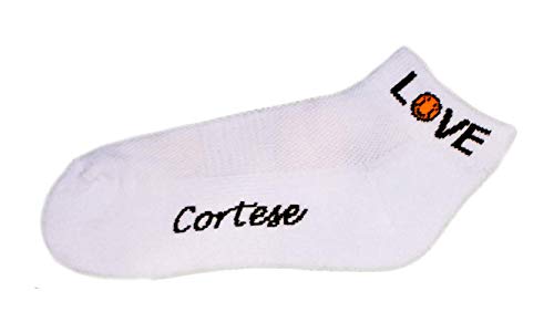 Womens Athletic Comfort Socks Cortese Designs LOVE with Happy Face Ball