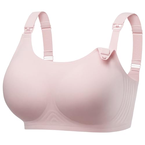 Image of Angelhood Seamless Nursing Bra for Women Wire Free Full Coverage Nursing Bra T-Shirt Bra with Extra Extender
