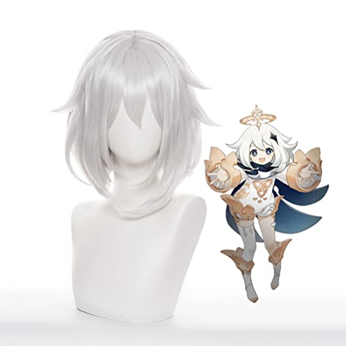 Eileen 原神 コスプレ パイモン ウィッグ コスチューム 変装仮装用ウィッグ+ネット付き