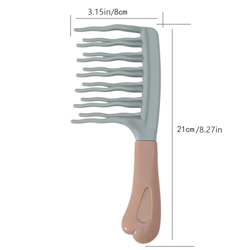 2 Peines Desenredantes para Cabello Rizado, Verde miniatura 2