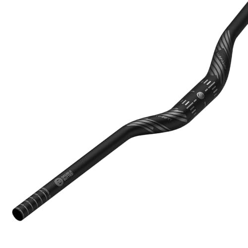 FIFTY-FIFTY Mountain Bike Riser Handlebar, Aluminum Alloy Bicycle Riser Handlebar, 35mm Diameter, 800mm Wide MTB Bar (Black, 38mm Rise)