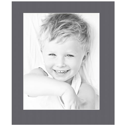 11x14 Granite/Mountain Grey Custom Mat for Picture Frame with 7x10 Opening Size (Mat Only, Frame NOT Included) - 5 Pack