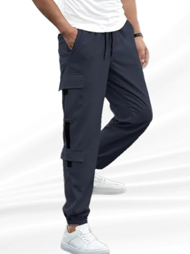 Image of Men's Track Pant Combo - Cargo Style Jogger Pants | Lycra Blend | Full Elastic Waist | Comfortable Casual Bottoms