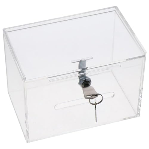 couponhub SAFEBox Frasco transparente de armazenamento de doações sugestão de bloqueio de troca sort