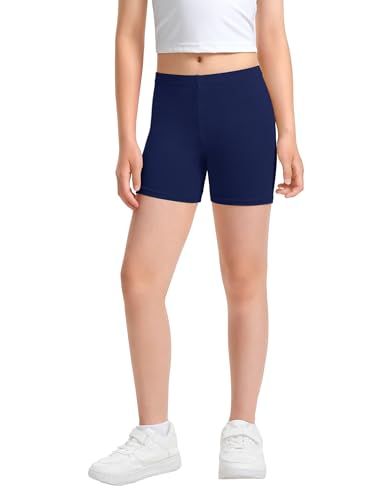 Image of KEREDA Girls Bike Shorts Cotton Cartwheel Dance Under Dress Shorts for Kids