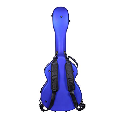 Image of Crossrock 8lb Ultra-Light Fiberglass Case for OM, Martin 000 Guitars-TSA Latch(CRF5020OMBL)