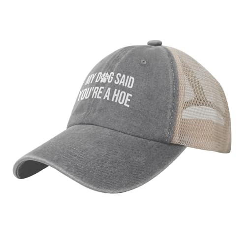 Kkaingg Mesh Baseball Cap for Men Funny My Dog Said