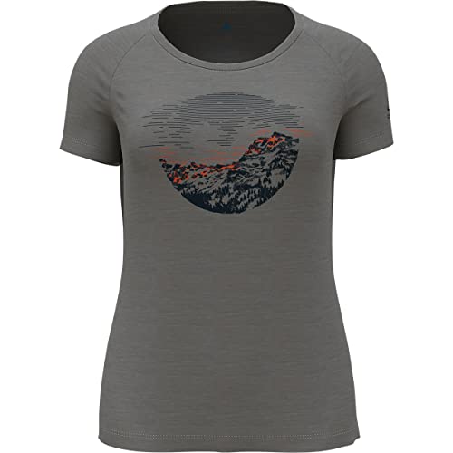 Odlo T-Shirt pour Femme Col Rond S/S Ascent PW 130 Sunrise