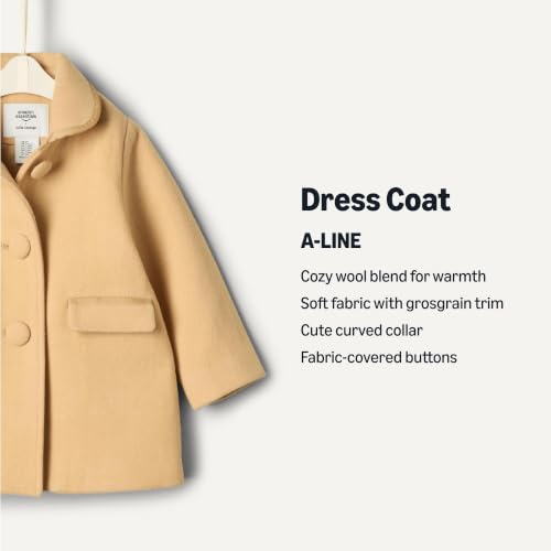 Amazon Essentials x Sofia Grainge Baby Girls' Wool Blend Coat, Light Camel, 24 Months - image 2
