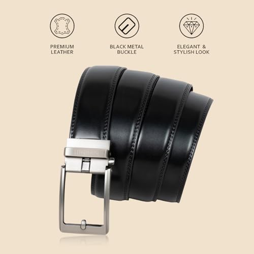 Image of HORNBULL Smith Leather Belt for Men | Mens Belt Autolock | Formal and Casual Leather Belt for Men