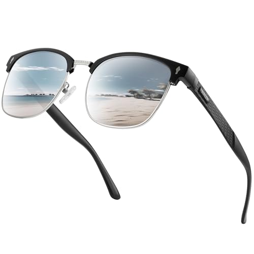 Image of BIRCEN Mens Polarized Sunglasses for Driving: Metal Glasses UV Protection