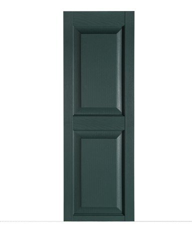 Premier Raised Panel Exterior Decorative Shutters, Heritage Green - 15 x 51 in.
