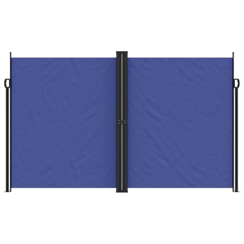 Store latéral extensible bleu 200 x 600 cm imperméable et pliable